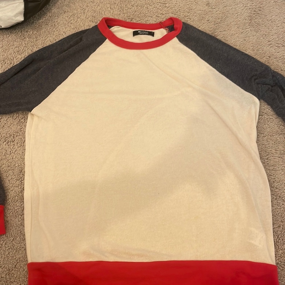 Michael Lauren long sleeve, red white and blue, super comfy and light weight